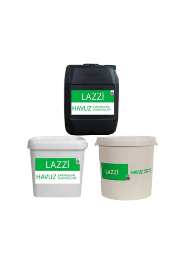 Lazzi Toz Klor 25 Kg - Yosun Önleyici 20 Kg - Toz Ph Düşürücü 25 Kg Paketi