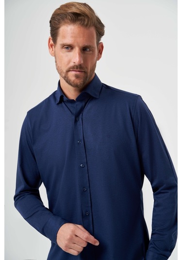 Bisse Erkek Regular Fit Uzun Kollu Spor Gömlek Laci Gm23k231008 D39 Lacivert