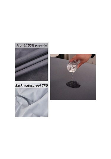 Novahub Gri Tek Kişi Yatak Çarşafı, Elastik Su Geçirmez Yatak Koruyucu, 150x200x30cm, Ev Ve Otel İçin Gri