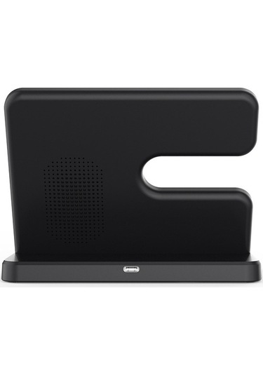 Pazly Samsung Uyumlu 3'lü Kablosuz Şarj Seti - Telefon, Saat Ve Kulaklık, Pratik Ve Dayanıklı Şarj Cihazı Siyah