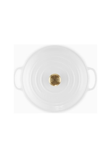 Le Creuset Gourmet Profesyonel Lüks Döküm Tencere Beyaz 30 Cm