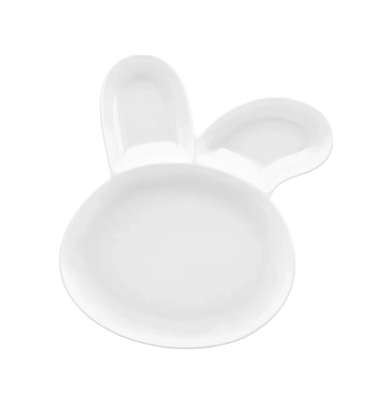 Elan Gallery 3 Bölmeli Tavşan Desenli Servis Tabağı 397381135 Beyaz