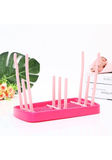 Biberon Kuru Raf Drenaj Kurutma Rafları Mavi Pembe Biberon Temizleme Kurutucu Damlalıklı Depolama Kurutma Rafı