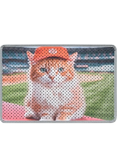 Kar Mat Kedi Tuvaleti Paspası Delikli Kedi Kumu Paspası Şapkalı