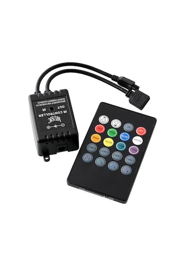 Rgb Sese Ve Müziğe Duyarlı Set 5-10 Metre Tak Çalıştır 3 Çip 5050