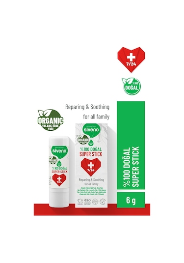 Siveno %100 Doğal Super Stick Anlık Yatıştırıcı Onarıcı Organik Yalancı İğde Yağlı 6 G