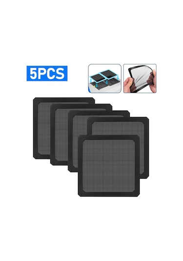 Shunmaii Manyetik Toz Filtresi 8-14cm, Bilgisayar Fanı Ve Güç Kaynağı İçin Toz Geçirmez Örgü Kapakblack Black