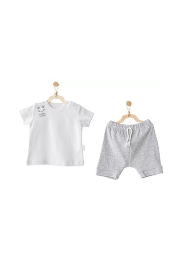 2'li Basic Bebe Takım Grey Melange Çok Renkli