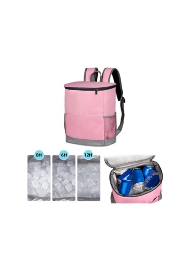 Suntek Soğutucu Sırt Çantası Yalıtımlı Yumuşak Pembe