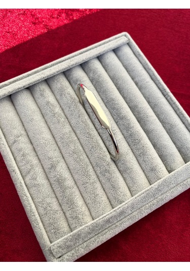 Gümüş Renk Spotfy Unisex Baskısız Ayarlanabilir Bileklik Kelepçe Gümüş