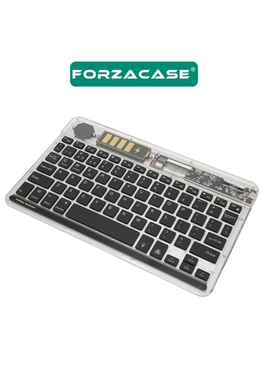 Forzacase 7 Renk Rgb Led Işıklı Kablosuz Bluetooth Klavye - Fc461