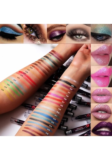 Mufunye Göz Farı Ve Dudak Kalemi Seti, Suya Ve Bulaşmaya Dayanıklı, 03