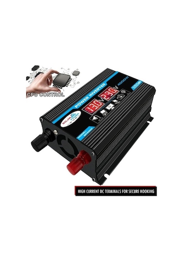 Wondernest Tang Iı Nesil 12v - 110v 4000w Araç İçin Güç Çeviricisi Siyah