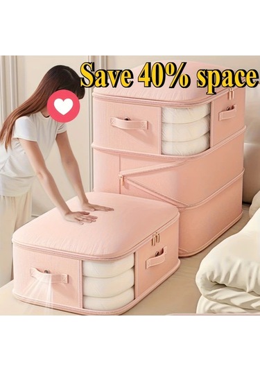 Xuweiwei 2 Katmanlı Gri Fermuarlı Büyük Tasarruf Saklama Çantası Seygi Gri