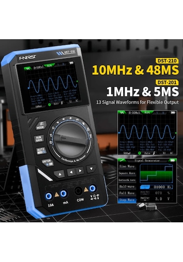 Fnırsı Dst-210 3 Ü 1 Arada El Tipi Osiloskop + Multimetre + Sinyal Jeneratörü