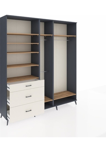 Hyperion Dolap 9 Raflı 3 Çekmeceli 3 Askılı 220x44x243 Antrasit-çam/aytaşı Atlas Çam/aytası Hyperion Dolap 9 Raflı 3 Çekmeceli 3 Askılı 220x44x243 Antrasit-çam/aytaşı Atlas Çam/aytası