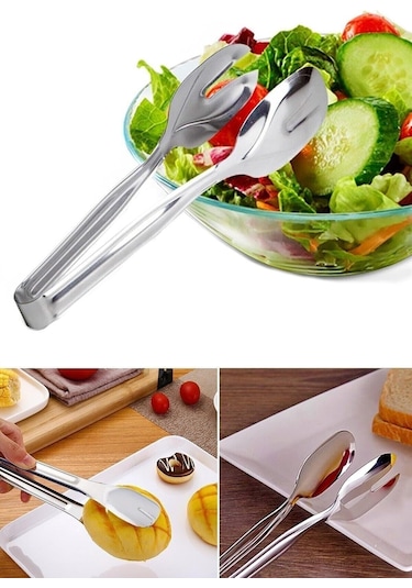 Paslanmaz Çelik Lüx Salata Maşası Paslanmaz Çelik Çok Renkli