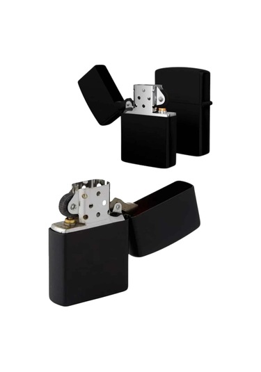 Siyah Kutulu Metal Çakmak Benzinli Hediyelik Eşya Diğer