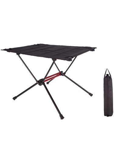 Homyl Açık Taşınabilir Katlanır Alüminyum Masa Hafif Siyah Siyah Çok Renkli