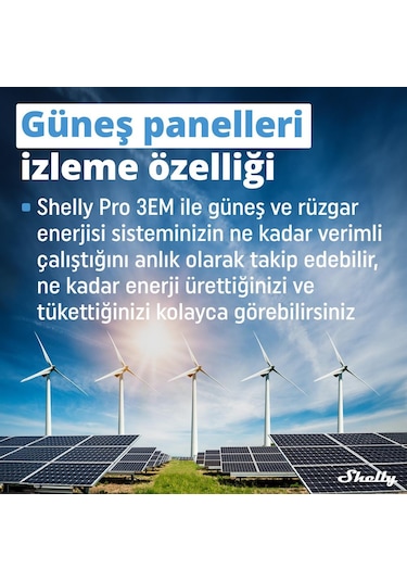 Shelly Pro 3EM 120A 3 Faz Enerji Ölçer