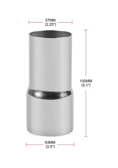Reedark Ev Araçları Egzoz Borusu Bağlantı Adaptörü, 201 Paslanmaz Çelik, 57-76mm, Evrensel Uyumlu, Korozyon Ve Aşınma Dayanıklı