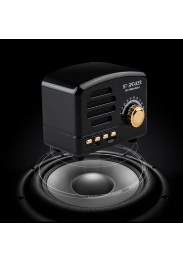 Retro Klasik Ahşap Desen Kablosuz Bluetooth Taşınabilir Hoparlör Jzr-gy, Küçük Boyutlu - Gümüş