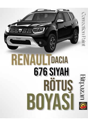 Renault Dacia 676 Siyah Rötuş Boyası 20 Ml
