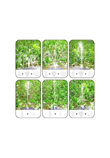 Renkli Lamba Bataryası Güneş Fıskiyesi Yüzer Manzara Fıskiyesi