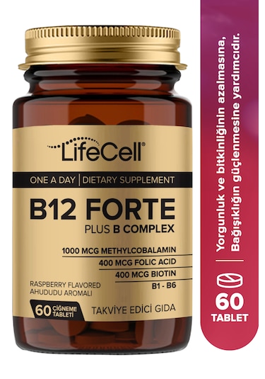 Lifecell Vitamin B12 1000 Mcg Metilkobalamin B Kompleks 60 Çiğneme Tablet