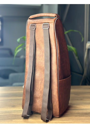Özel Tasarım Brown Deri Nargile Çantası 45 21 19