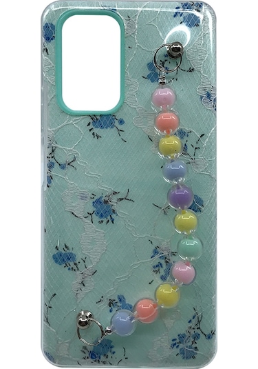 Nettech Samsung Galaxy A72 Uyumlu Desen Boncuklu Arka Koruma