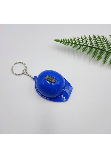 Mavi Mini Led Kask Bira Şişe Açacağı Mutfak Alet Aksesuarları Anahtarlık Kolye Mavi