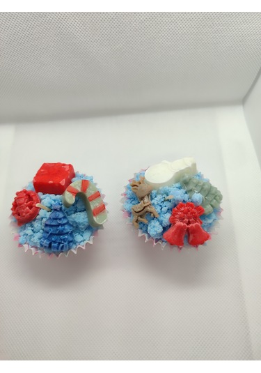 Yılbaşı Temalı Muffin Mum