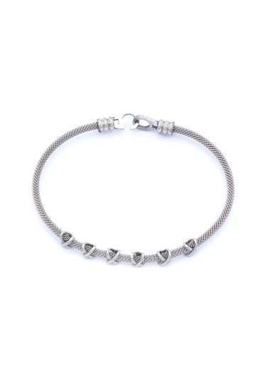 Ferizz 316l Çelik Düğüm Detaylı Gri Erkek Kelepçe Bileklik Eblk-4