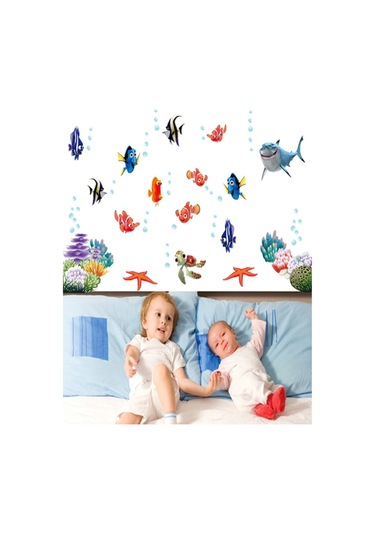 Yaozixia Sualtı Dünyası Çeşitli Balıklar Okyanus Kendin Yap Duvar Çıkartmaları Duvar Kağıdı Sanat Dekor Duvar Resmi Oda Çıkartması Çok Renkli