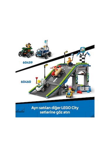 LEGO® City Pizza Arabası İtfaiye Kamyonuna Karşı Yarış Arabası Paketi 60458 -5 Yaş ve Üzeri Çocuklar için Yaratıcı Oyuncak Yapım Seti(70P)