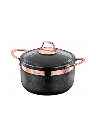 Brioni Royal Stone 7 Parça Granit Tencere Seti Bakır