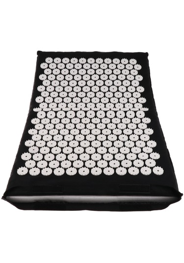 Homyl Dikenli Acupressure Yastık Mat Seti Akupunktur Siyah