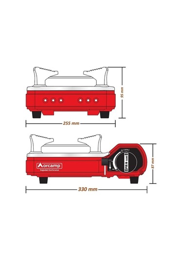 Orcamp Ck-505 Tekli Portatif Kamp Ocağı Gaz Stop Emn Kırmızı