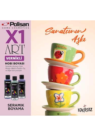 Polisan X1Art Vernikli Hobi Boyası 120Ml - 0027 Eflatun