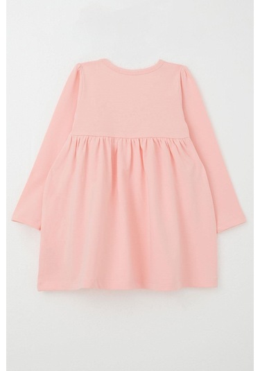 Breeze Kız Çocuk Uzun Kollu Elbise Papatya Baskılı 2-6 Yaş, Pembe Pembe