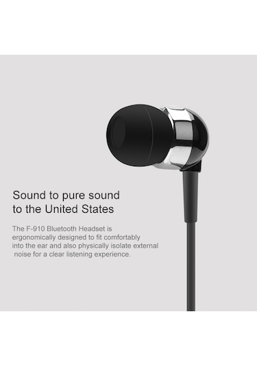 Fineblue F910 Csr4.1 Geri Çekilebilir Kablo Arayan Titreşim Hatırlatma Hırsızlığa Karşı Bluetooth Kulaklık Beyaz