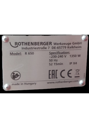 Rothenberger R650 Kanal Gider Açma Tıkanıklık Açma Makinesi