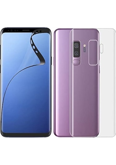 Samsung Uyumlu Galaxy S9+ Plus Ön Arka Süper Pet Nano Kırılmaz Ekran Kor
