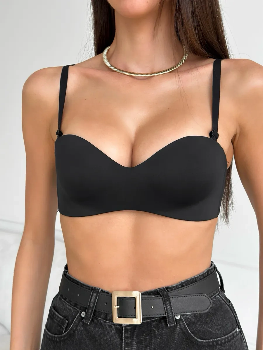 Lapas Dikişsiz Bandeau Askısız Sütyen 482952252 Siyah