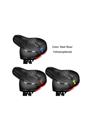 Bisiklet Koltuğu Rahat Ve Nefes Alabilir Bisiklet Sele Yastığı Suya Dayanıklı, Çift Şok Emici Mtb Dağ Yolu Bisikleti İçin Mavi