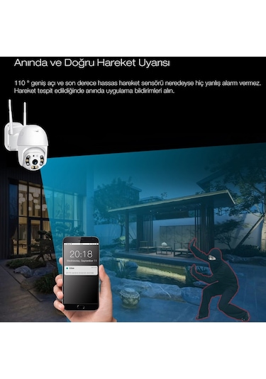 Dış Mekan Ip Kamera Full Hd Dönebilen Wifi Ip Kamera Kablosuz