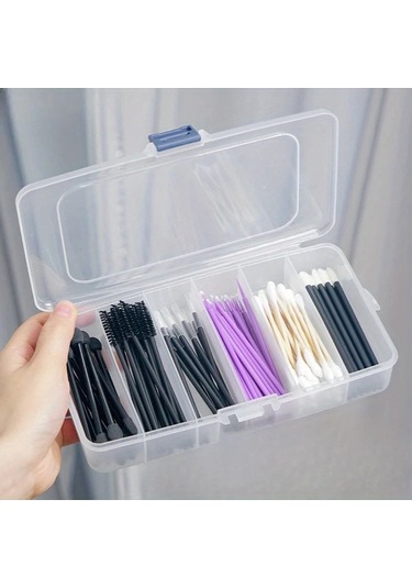 Gateesat 6 Gözlü Şeffaf Saklama Kutusu Toz Geçirmez Takı Ve Aksesuar Organizer Şeffaf 6 Bölmeli Saklama Kutusu