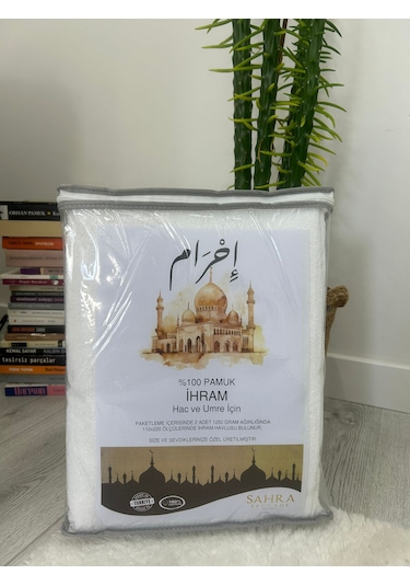 İhram 1350 Gram Pamuklu Yüksek Kalitede Hac Ve Umre İhramı Beyaz