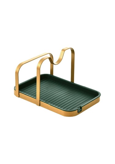 Yeşil Ve Altın Paslanmaz Çelik Tencere Kapağı Tutucu Raf Standı Çok Fonksiyonlu T Depolama Damlama Tepsisi Bulaşık Sepeti 56640175 Yeşil - Altın